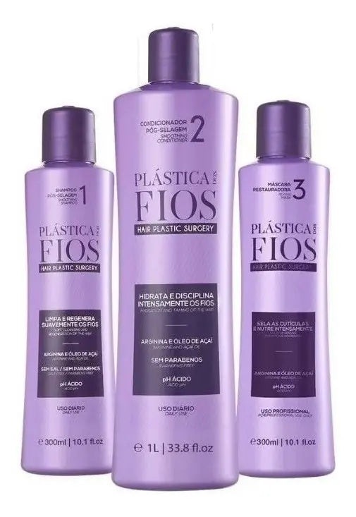 Cadiveu Professional kit plástica dos fios ativo 1 lt más sh más masc 300ml original