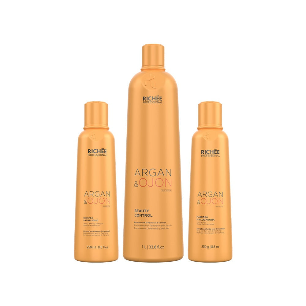Kit Sh. Ant. 250ml, Beauty Control 1L und Maske Argan und Ojon 250ml