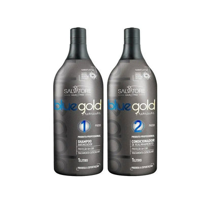 Blue Gold Premium Kit 1 Liter (Steps 1 & 2) - Salvatore Cosméticos